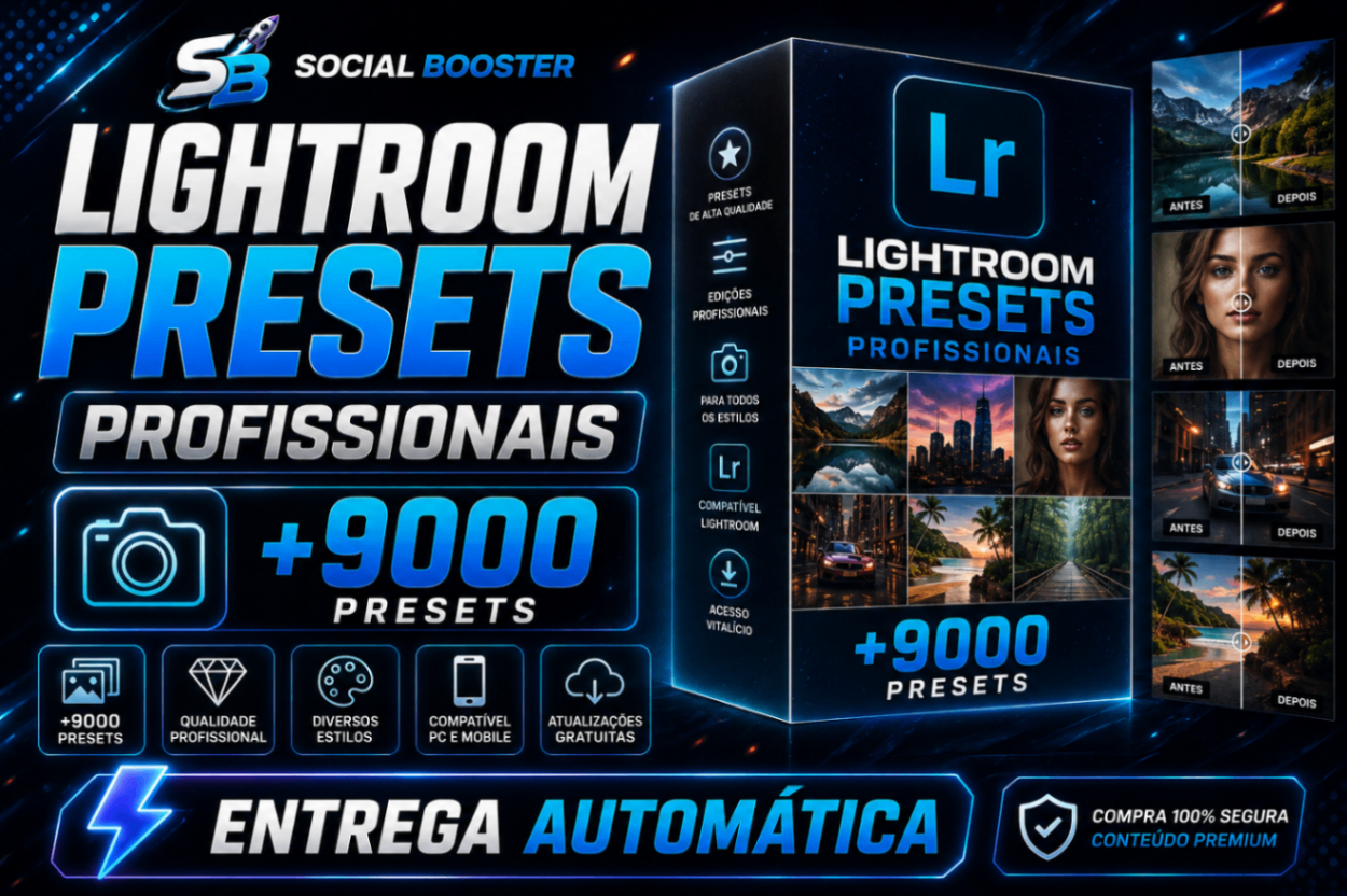 Lightroom Presets Profissionais +9000 presets - ENTREGA AUTOMATICA