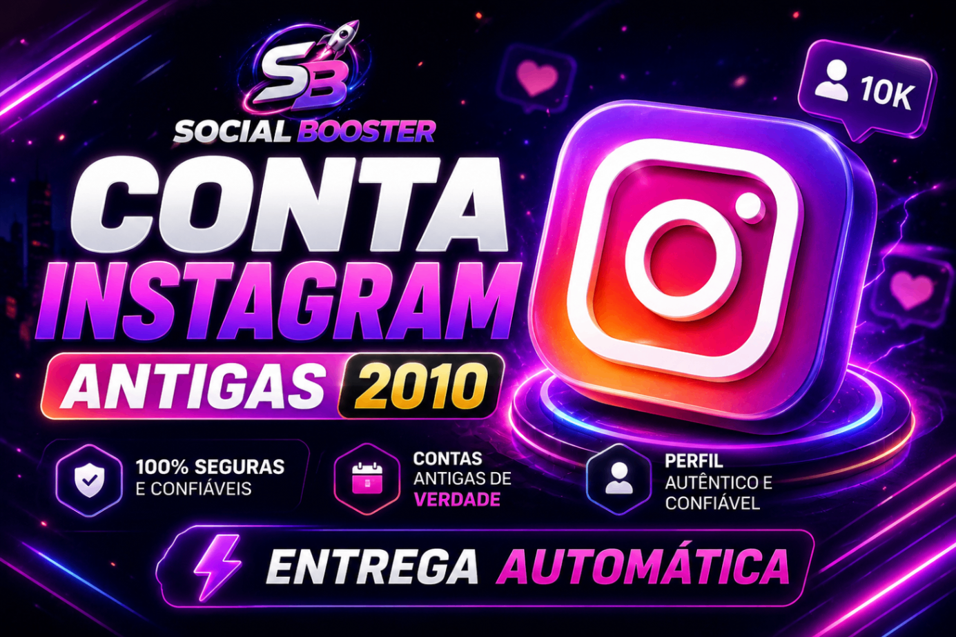 CONTA INSTAGRAM ANTIGAS 2010 - ENTREGA AUTOMATICA